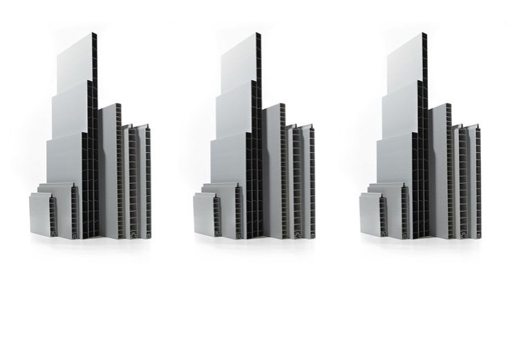 Plastpanell 500/35 x 5metrar. Grátt