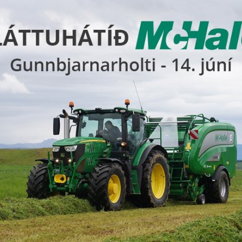 Lokum kl. 12:30 - Föstudaginn 14. júní - Vegna McHale sláttuhátíðar