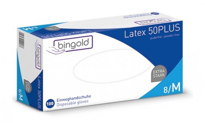 Hvítir latex Bingold duftfríir 100stk