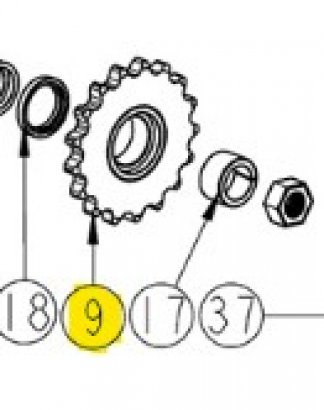 1 1/4" Pitch 17 T Sprocket Asm