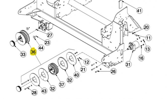 Dispenser drive wheel 260 complete asm