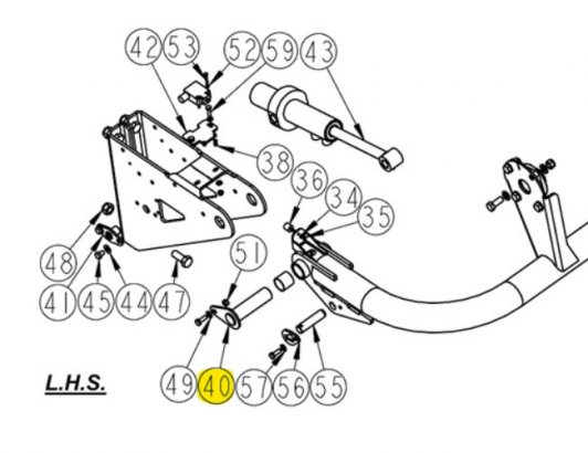 40mm pin assy wrapper cradle