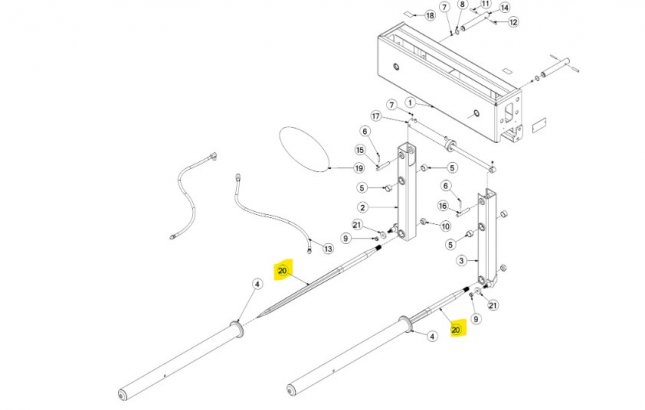 Tine 48" Stn Fork Shw Con2 "1250"