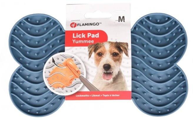 Lick Pad Yummee Silicone Bone Petrol