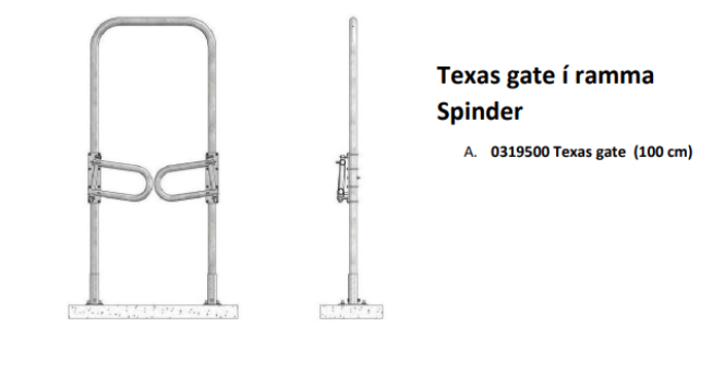 Sp. Texas gate m/60mm Bogahliði
