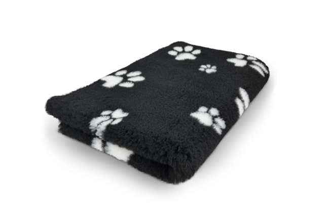 Vetbed black white paws 100x75cm