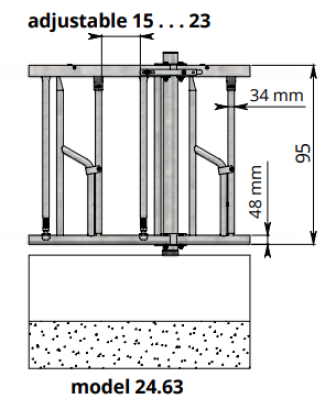 Spinder Læsigrind 55/95x274 5átpl