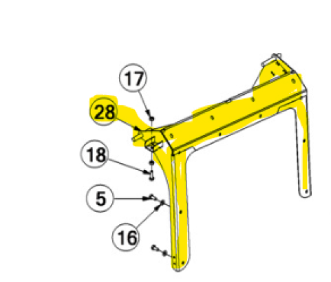 Hinge weld assembly rear lh ru