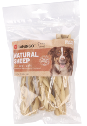 Nature snack sheep skin braided narrow