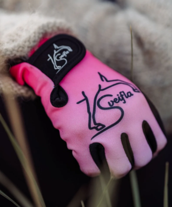 Sveifla Vinnu & rei&eth;hanskar st.7 bleikir