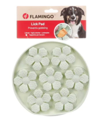 Lickpad fleur light green round