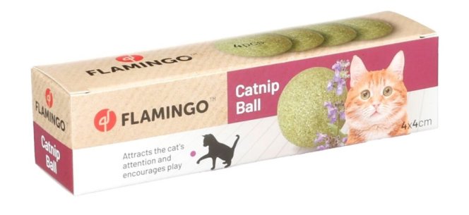 Toy Katti Catnip Ball Green 4cm 4stk