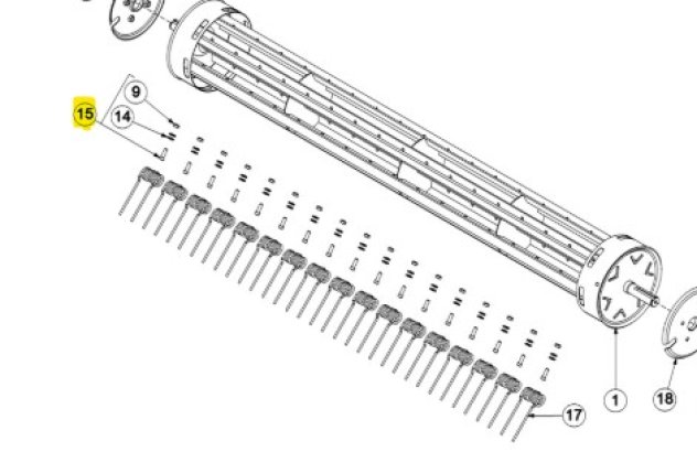 Tine bolt Kit 10x30mm f/Brautarlausa
