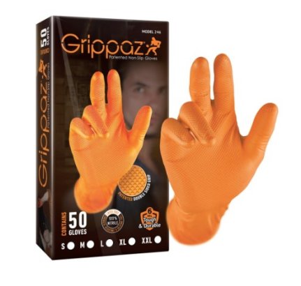 Nitrilhanskar Grippaz Orange XLarge