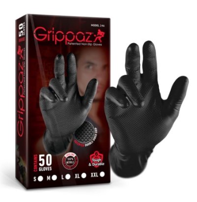 Nitrilhanskar Grippaz Svartir Large