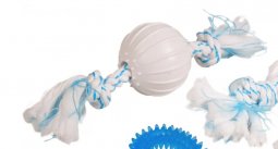 Denta toy rope with nylon ball
