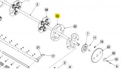 4MM L REEL SHAFT BOLT ON END P