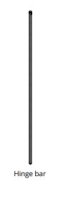 Sp. Hjarapinni/Hinge bar 100cm svartur