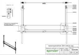 Spinder Uppdraganlegt Hlið 200-330cm