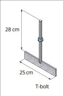Sp. T-Bolti M16 28x25cm M/Ró