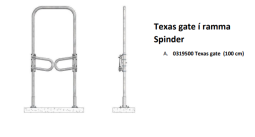 Sp. Texas gate m/60mm Bogahliði