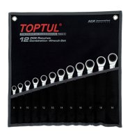 Toptul Skrallyklasett Pro 8-19mm