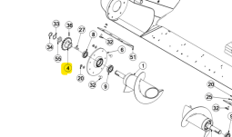 Sprocket 15t auger asm (hægri)