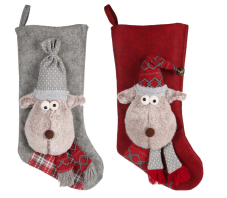 Christmas stocking renda 25x9x45cm