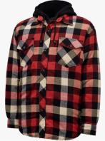 Flannel Shacket Rau&eth;ur Small