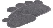 Cat lit tray mat paw ant grey 60x45