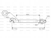 Yfirtengi Cat3/3 M36 717-950mm