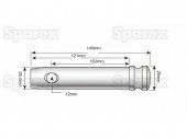 Yfirtengisbolti CAT2 25x102mm