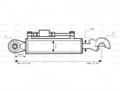 Vökvayfirtengi CAT 2/2 ø 63 500-689mm