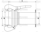 Haugsugutengi með flangsa 6