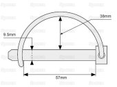 Pípusplitti 9,5 x 57mm