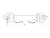 Drifskaft GARDLOC 1010mm (27x70mm)