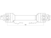 Drifskaft m/brotbolta 1210mm (30,2x79,4)