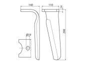 Kuhn Tætarahnífur Fast fit 290mm